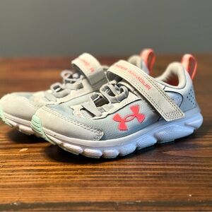 Under Armour Kids' Sneakers in Gray and Coral